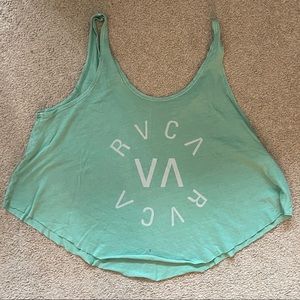 RVCA Teal Tank with Graphic
